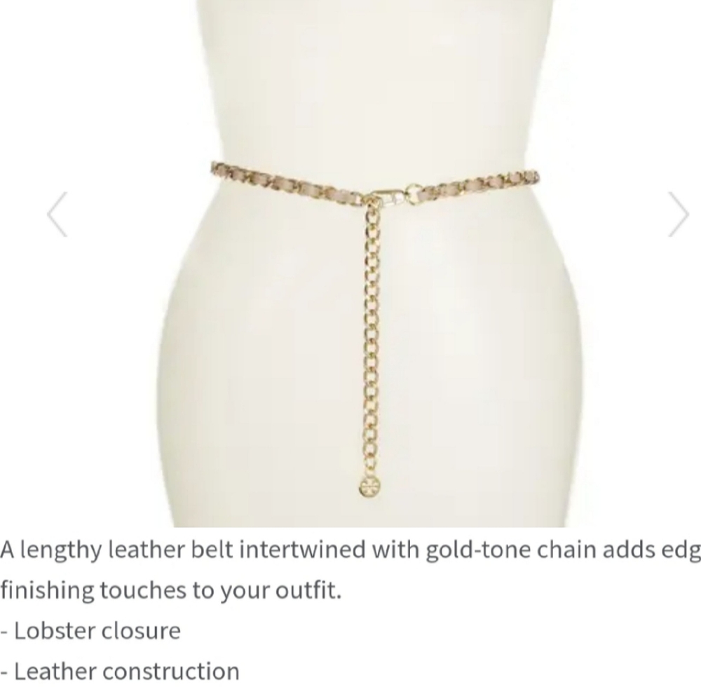 For @johnjessy5866 COPY - TORY BURCH LEATHER AND CHAIN BELT (NWT)